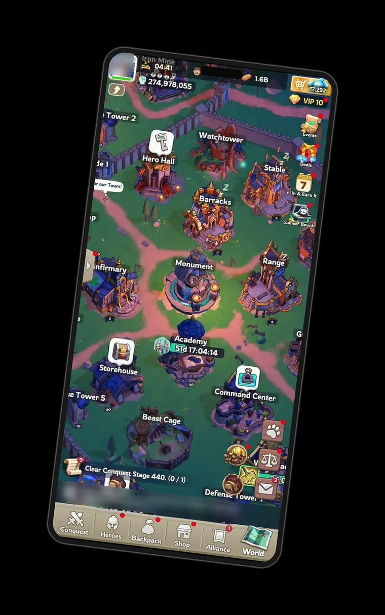 The phone screen on the computer: a game running on a separate screen, inside a phone frame